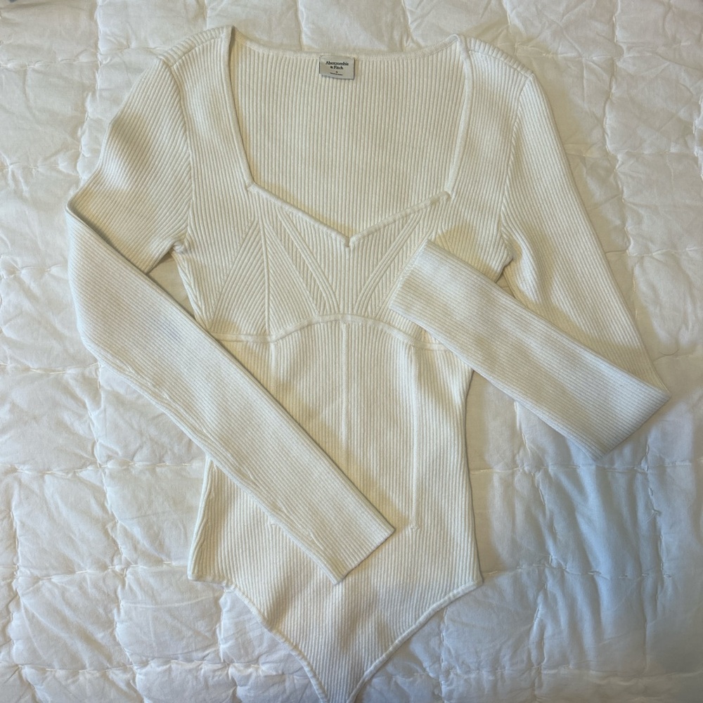 Abercrombie Women's Cream Sweater Bodysuit